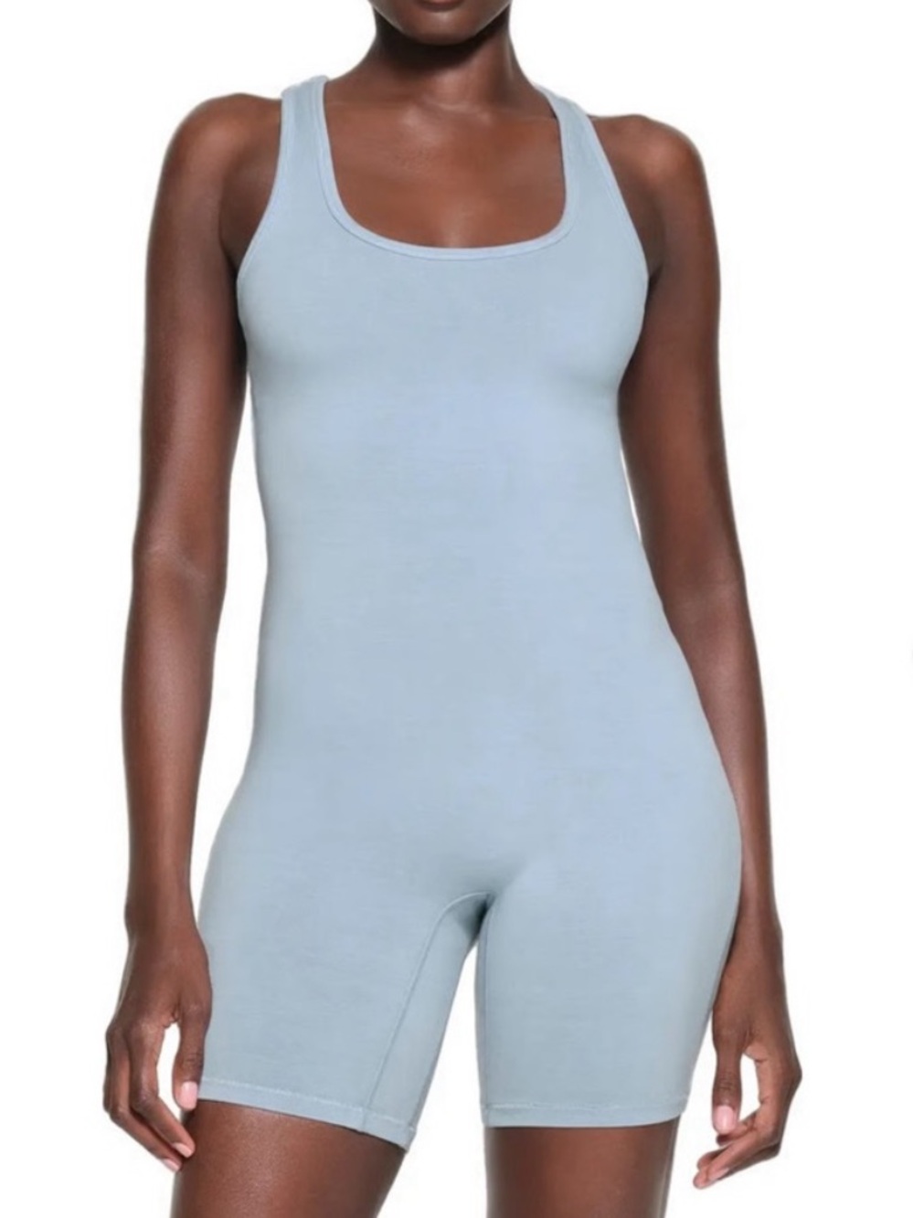 SKIMS Light Blue Outdoor Mid-Thigh onesie XXS